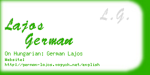 lajos german business card